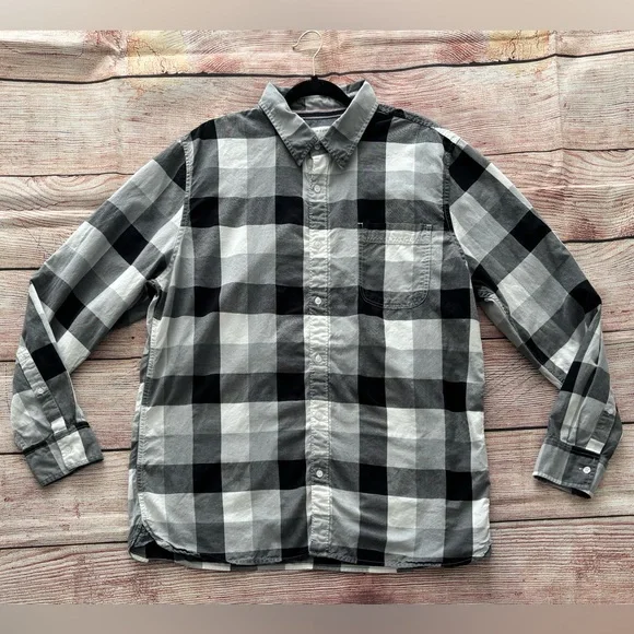 Sun + Stone • Men's Burke Regular-Fit Plaid Button-Down Shirt - Size XXL - Picture 11 of 16